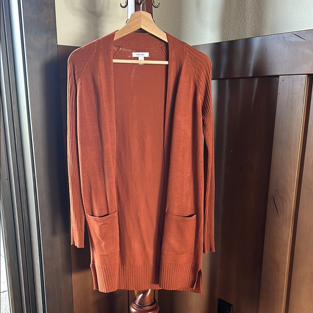 Women's Rust Open Front Cardigan